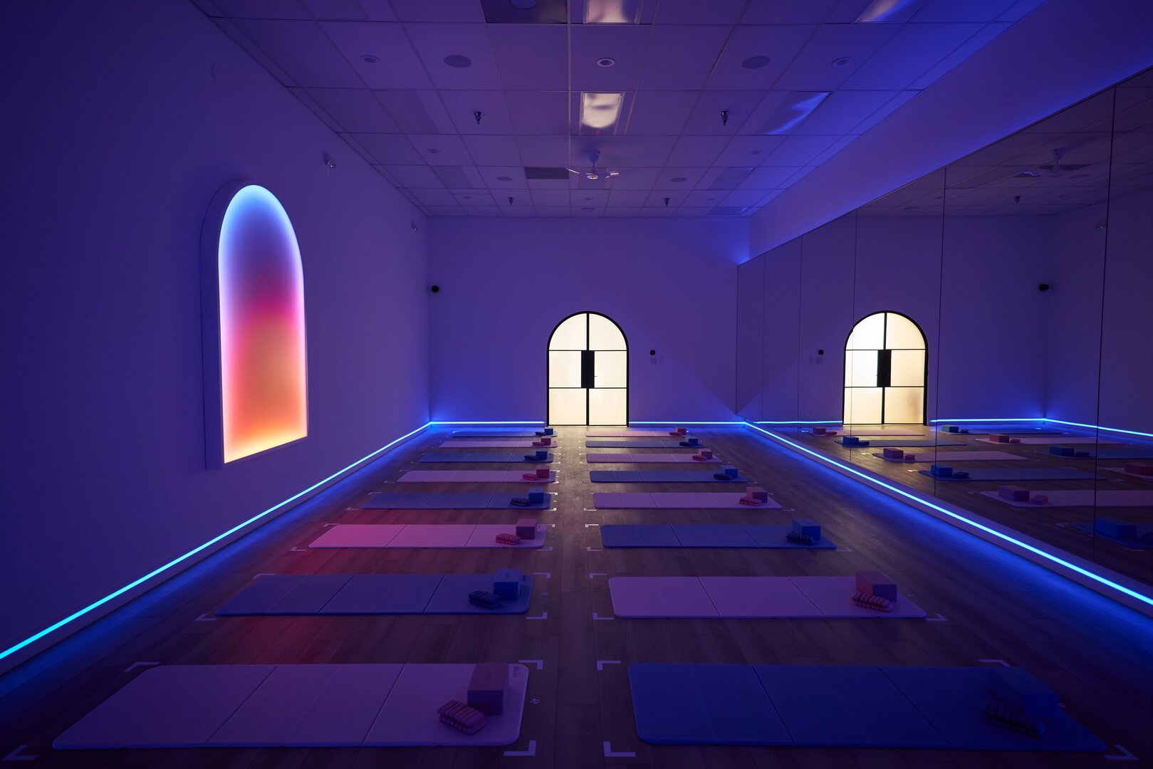 Empty studio ready for class