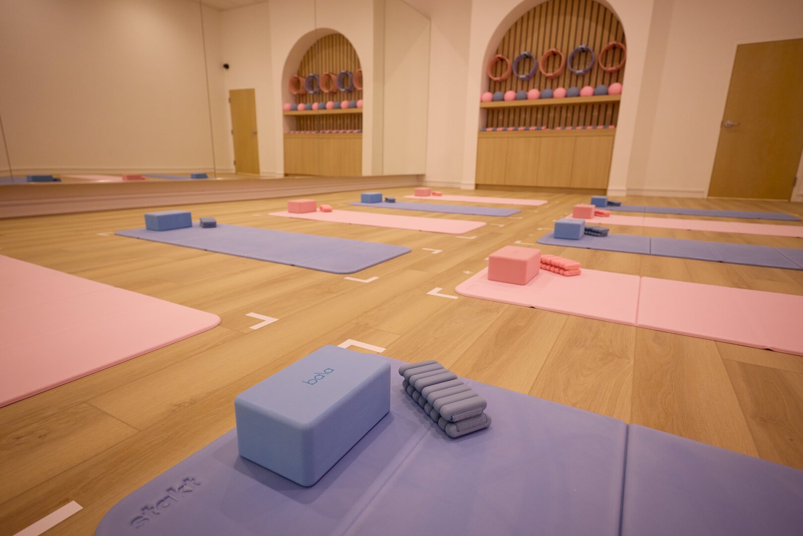 Full studio view with equipment and lighting